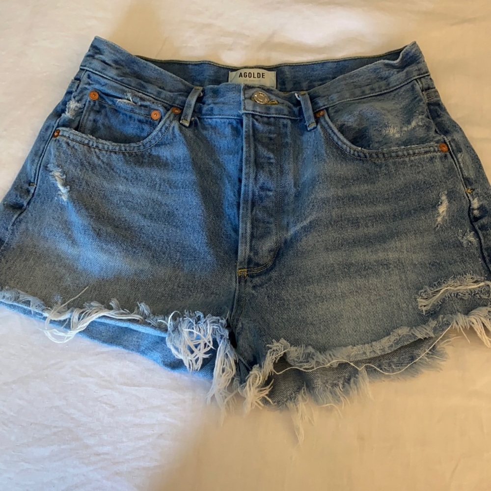 Agolde Cutoff Denim Shorts